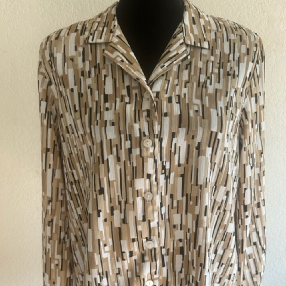 ALFRED DUNNER button down dress blouse, size 12P